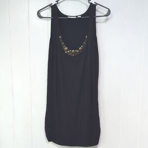 ❤️5/$25 New York & Company Black Dress Top with Beaded Detail